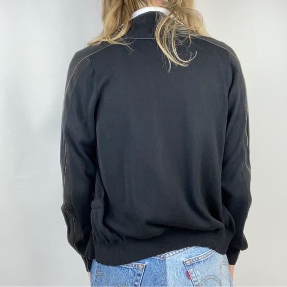 BLACK SIDE DETAIL CARDIGAN - Picture 3 of 3